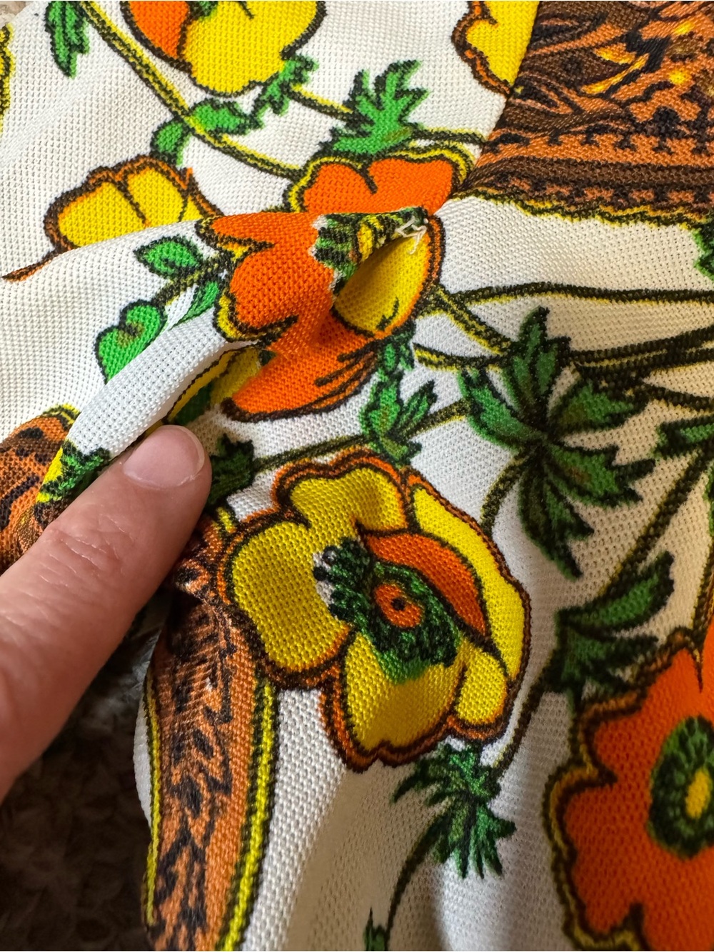 Vintage 1970’s Paisley floral print mod mini dress - Picture 7 of 9